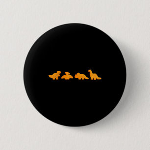 Badge Rond 5 Cm Motif Dinosaure Nuggets de Poulet _ Dino Réaliste