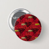 Badge Rond 5 Cm Motif du Bouclier rouge (Devant & derrière)