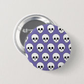 Badge Rond 5 Cm Motif du crâne d'Halloween (Devant & derrière)