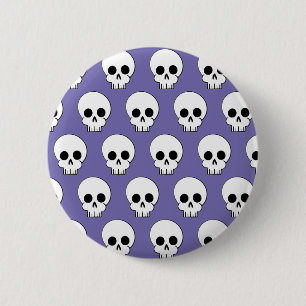Badge Rond 5 Cm Motif du crâne d'Halloween