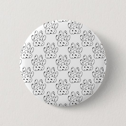 Badge Rond 5 Cm Motif Empreinte de patte dalmate (Devant)