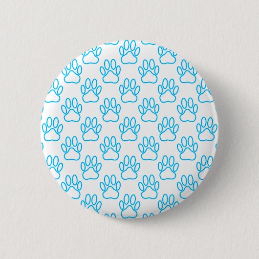 Badge Rond 5 Cm Motif Empreinte de patte de Blue Neon Dog (Devant)