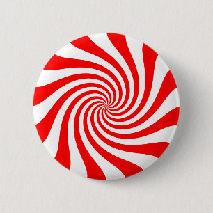 Badge Rond 5 Cm Motif en spirale de menthe poivrée