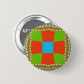 Badge Rond 5 Cm Motif ethnique européen (Devant & derrière)