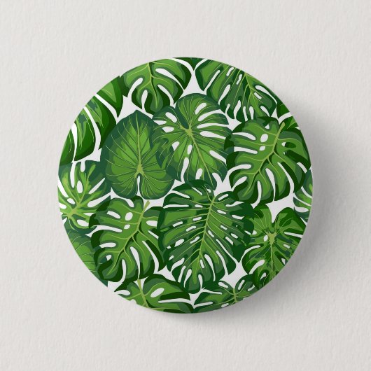 Badge Rond 5 Cm motif feuille (Devant)