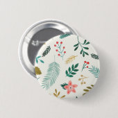 Badge Rond 5 Cm motif feuille (Devant & derrière)