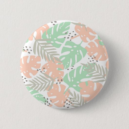 Badge Rond 5 Cm motif feuille (Devant)