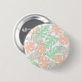 Badge Rond 5 Cm motif feuille (Devant & derrière)