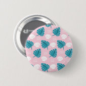 Badge Rond 5 Cm motif feuille (Devant & derrière)