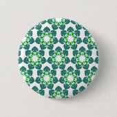 Badge Rond 5 Cm Motif Feuille, Motif De Feuilles, Feuilles Verts (Devant)