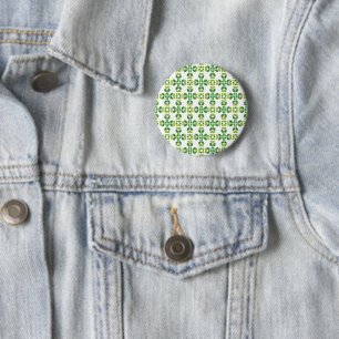 Badge Rond 5 Cm Motif Feuille, Motif De Feuilles, Feuilles Verts