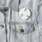Badge Rond 5 Cm Motif Green Cherry (En situation)