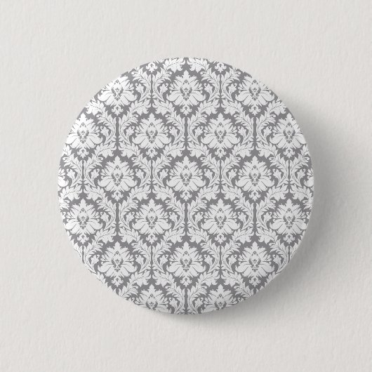 Badge Rond 5 Cm Motif gris de damassé de caillou (Devant)