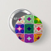 Badge Rond 5 Cm motif Hakuna matata 9 étoiles (Devant & derrière)