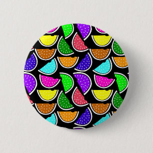 Badge Rond 5 Cm Motif joli pastèque coloré