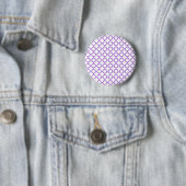 Badge Rond 5 Cm Motif Lavender Quatrefoil (En situation)