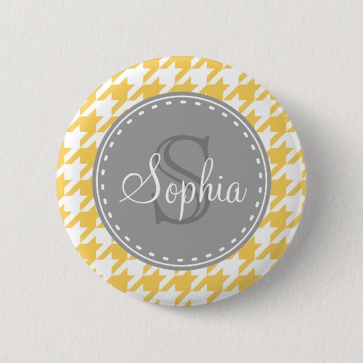 Badge Rond 5 Cm Motif Monogramme blanc de base (Devant)