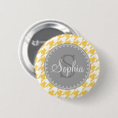 Badge Rond 5 Cm Motif Monogramme blanc de base (Devant & derrière)