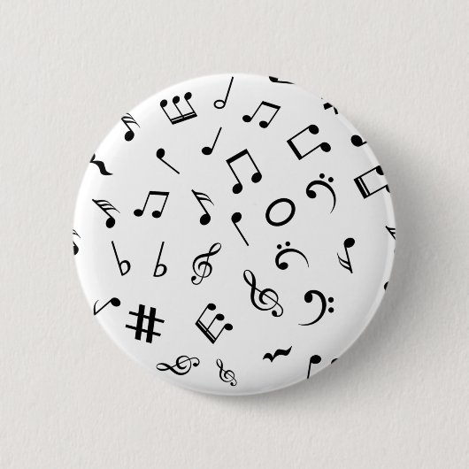 Badge Rond 5 Cm Motif musical (Devant)