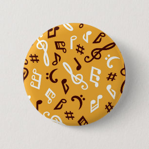 Badge Rond 5 Cm Motif musical