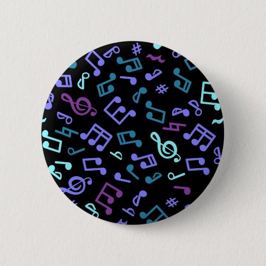 Badge Rond 5 Cm Motif musical (Devant)