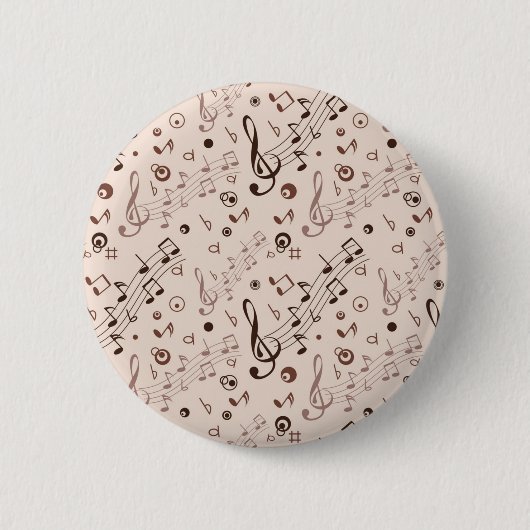Badge Rond 5 Cm Motif musical (Devant)