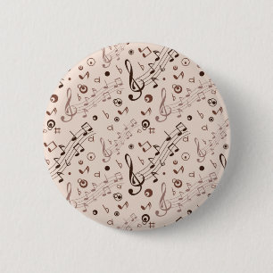 Badge Rond 5 Cm Motif musical