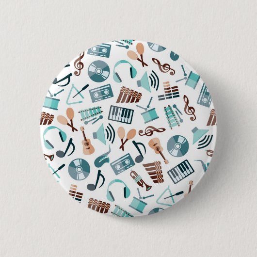 Badge Rond 5 Cm Motif musical (Devant)
