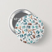 Badge Rond 5 Cm Motif musical (Devant & derrière)