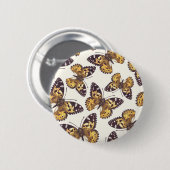 Badge Rond 5 Cm Motif papillon de femme peinte (Devant & derrière)