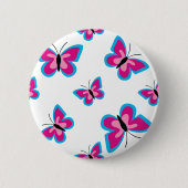 Badge Rond 5 Cm Motif papillon rose bleu (Devant)