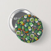 Badge Rond 5 Cm motif plante (Devant & derrière)