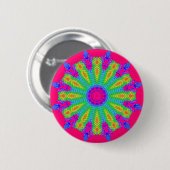 Badge Rond 5 Cm Motif radial coloré : (Devant & derrière)