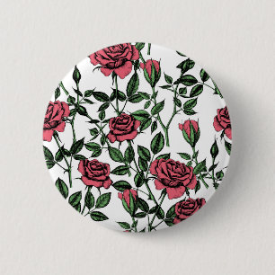 Badge Rond 5 Cm motif rose
