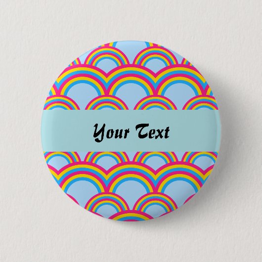 Badge Rond 5 Cm Motif sans joint avec arc-en-ciel (Devant)