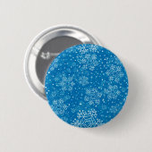 Badge Rond 5 Cm Motif Snowflake (Devant & derrière)