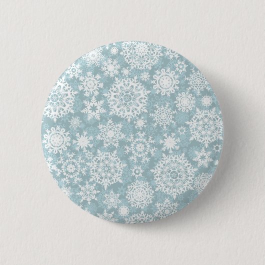 Badge Rond 5 Cm Motif Snowflake (Devant)