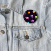 Badge Rond 5 Cm Motif spatial (En situation)