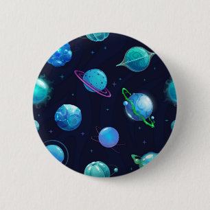 Badge Rond 5 Cm Motif spatial