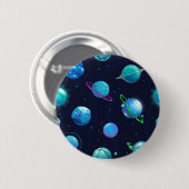 Badge Rond 5 Cm Motif spatial (Devant & derrière)