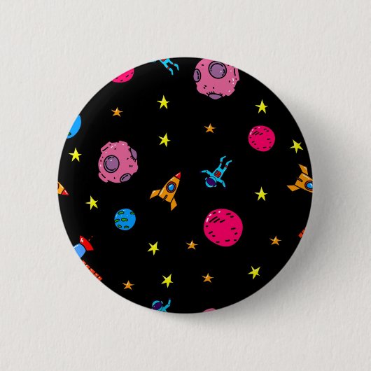Badge Rond 5 Cm Motif spatial (Devant)
