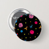 Badge Rond 5 Cm Motif spatial (Devant & derrière)