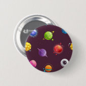 Badge Rond 5 Cm Motif spatial (Devant & derrière)