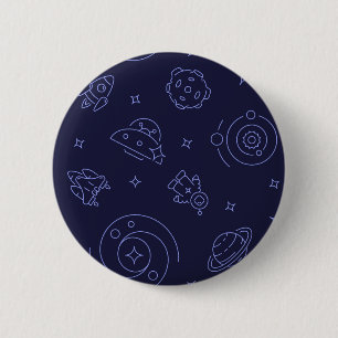 Badge Rond 5 Cm Motif spatial
