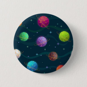Badge Rond 5 Cm Motif spatial