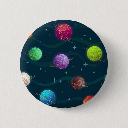 Badge Rond 5 Cm Motif spatial (Devant)