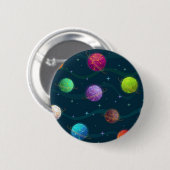 Badge Rond 5 Cm Motif spatial (Devant & derrière)