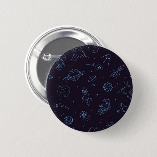 Badge Rond 5 Cm Motif spatial (Devant & derrière)