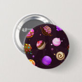 Badge Rond 5 Cm Motif spatial (Devant & derrière)