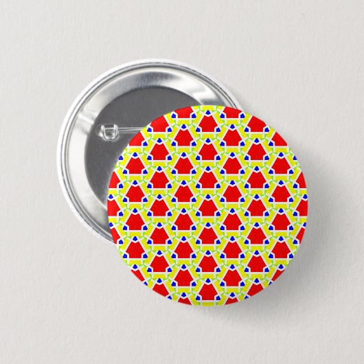 Badge Rond 5 Cm Motif Terrazzo (Devant & derrière)